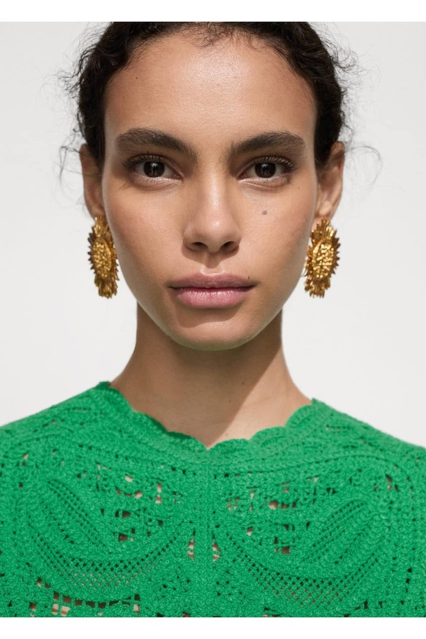 Dantel kısa elbise - 7