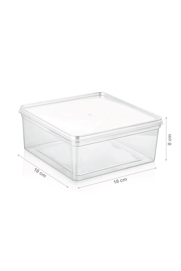 Set of 10 with 2.5 Lt Capacity - Square Storage Container Suitable for Deep Freezer - 4