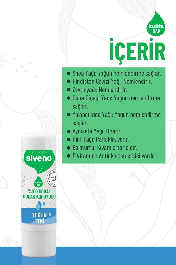 %100 Doğal Dudak Koruyucu Yoğun Etki Bitkisel Lip Balm Krem Nemlendirici Parlatıcı Onarıcı 6 gr - 5