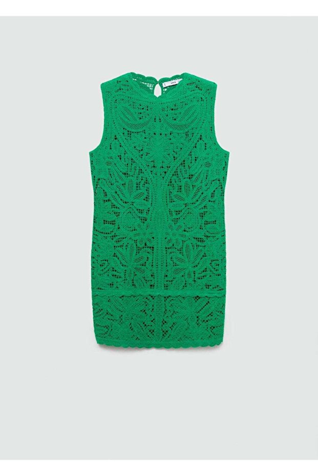 Dantel kısa elbise - 3