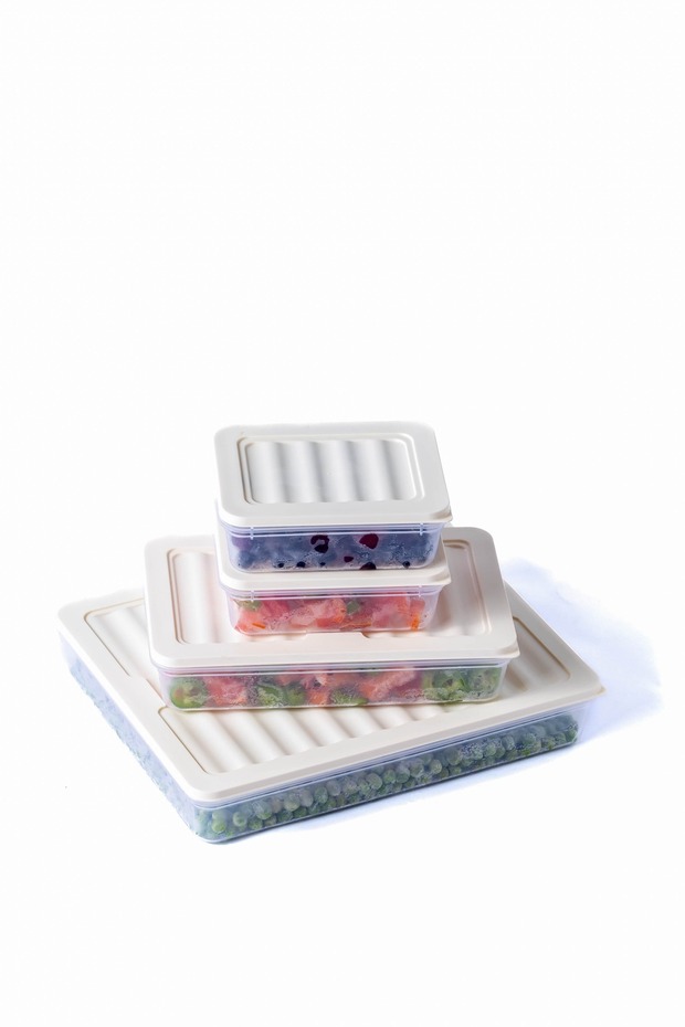 Freshbox Set of 4 - Cream Storage Container Suitable for Microwave and Diffraction - 2