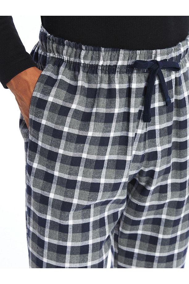 Ekoseli Standart Kalıp Ekose Erkek Pijama Alt - 3