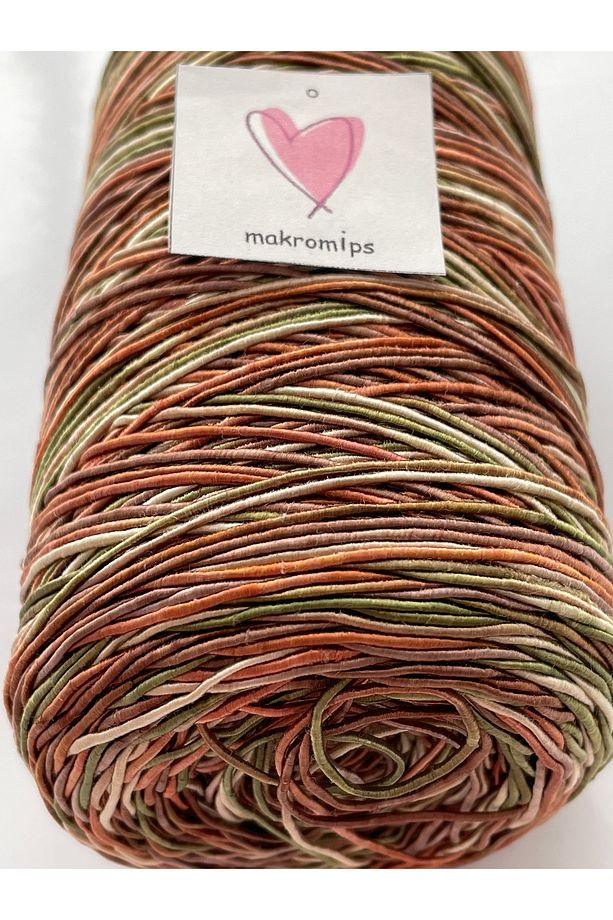 200gr SLİM SUPRA BATIK EBRU MUMLU İP MAKROME  MARKA ÇANTA RUNNER AMERİKAN SERVİS HOBİ EL ÖRGÜ İPİ - 3