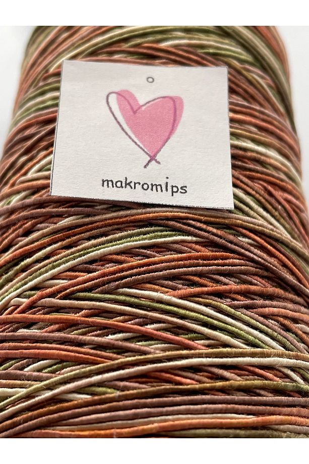 200gr SLİM SUPRA BATIK EBRU MUMLU İP MAKROME  MARKA ÇANTA RUNNER AMERİKAN SERVİS HOBİ EL ÖRGÜ İPİ - 2