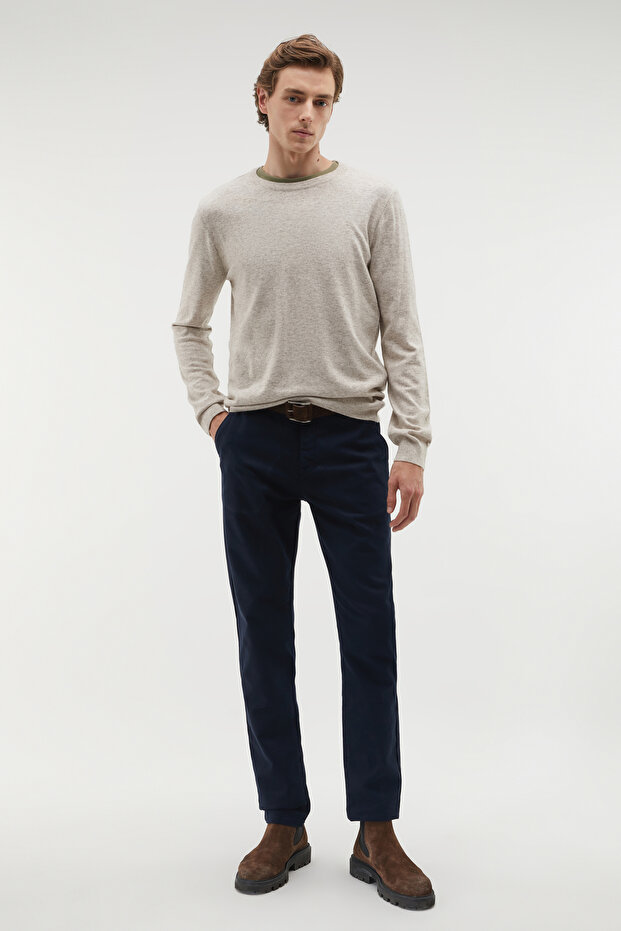 BİSİKLET YAKA REGULAR FIT KAZAK - 3