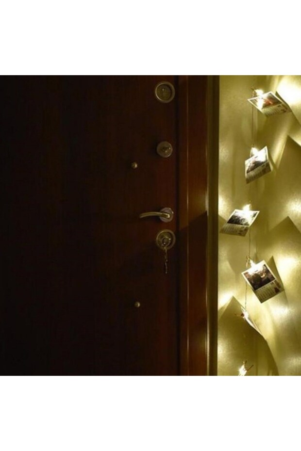 Copper Colored Led Lighted Photo Hanging Light Decoration Pegs (5690)