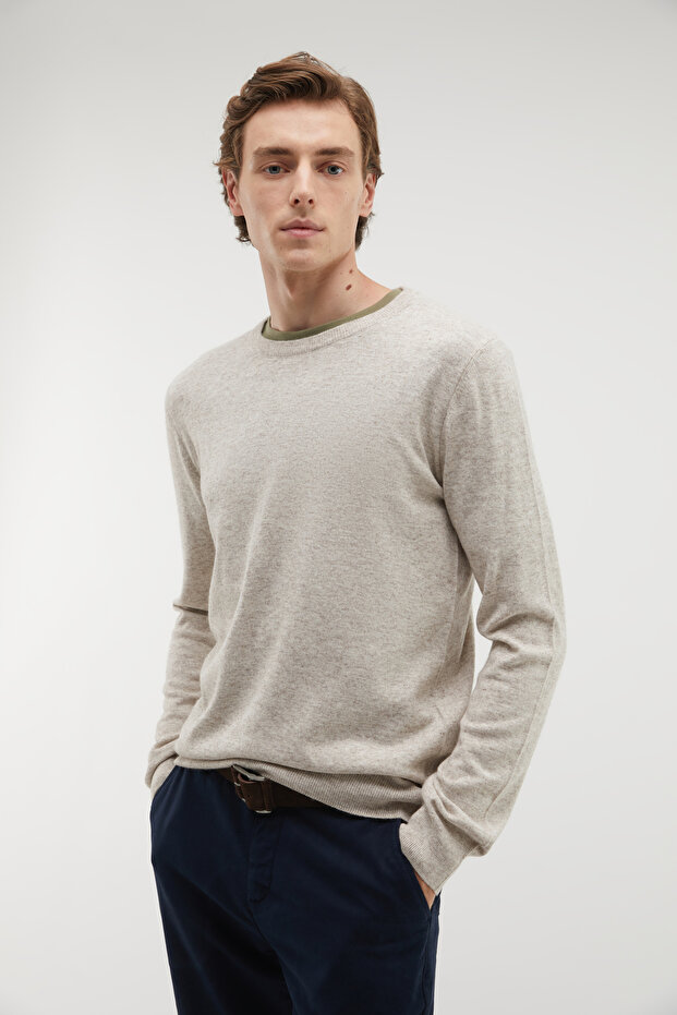 BİSİKLET YAKA REGULAR FIT KAZAK - 1