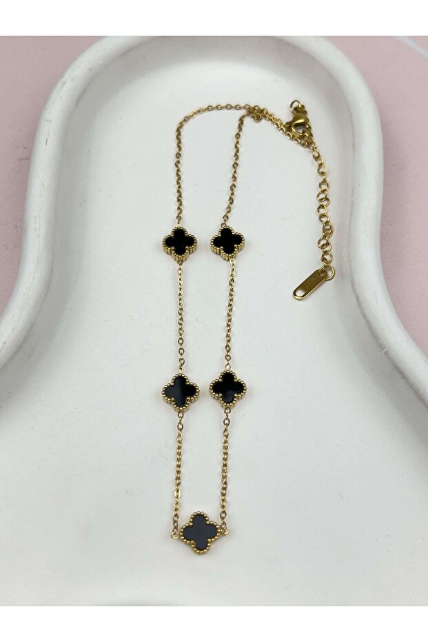 Çelik Van Cleef Yonca Siyah Kolye - 3