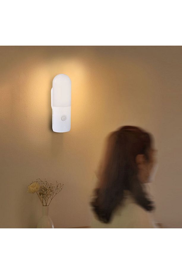 Led Acil Şarj Edilebilir Hareket Sensörü Duvar Dolabı Gece Lambası Ev Adımı - 6