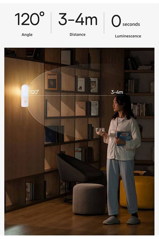 Led Acil Şarj Edilebilir Hareket Sensörü Duvar Dolabı Gece Lambası Ev Adımı - 2