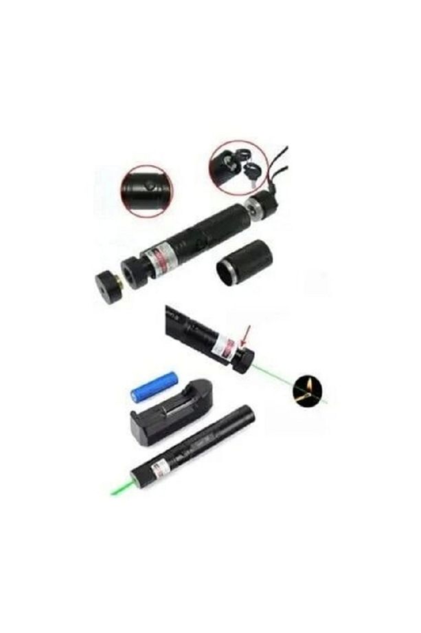 Şarjlı Turbo Yeşil Lazer Pointer Kibrit Yakabilen 15000 Mv Güç 5000mw - 1