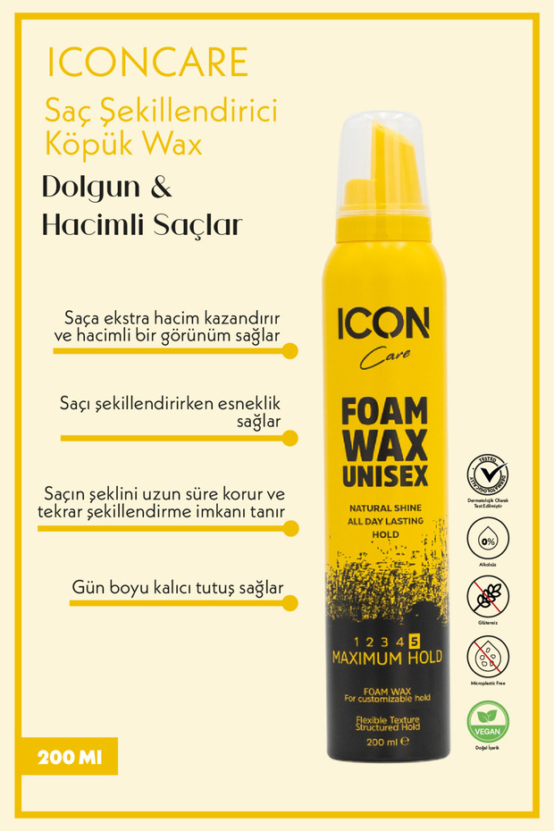 Icon Care Saç Köpük Şekillendiri Wax 200ml Maximum Hold - 2
