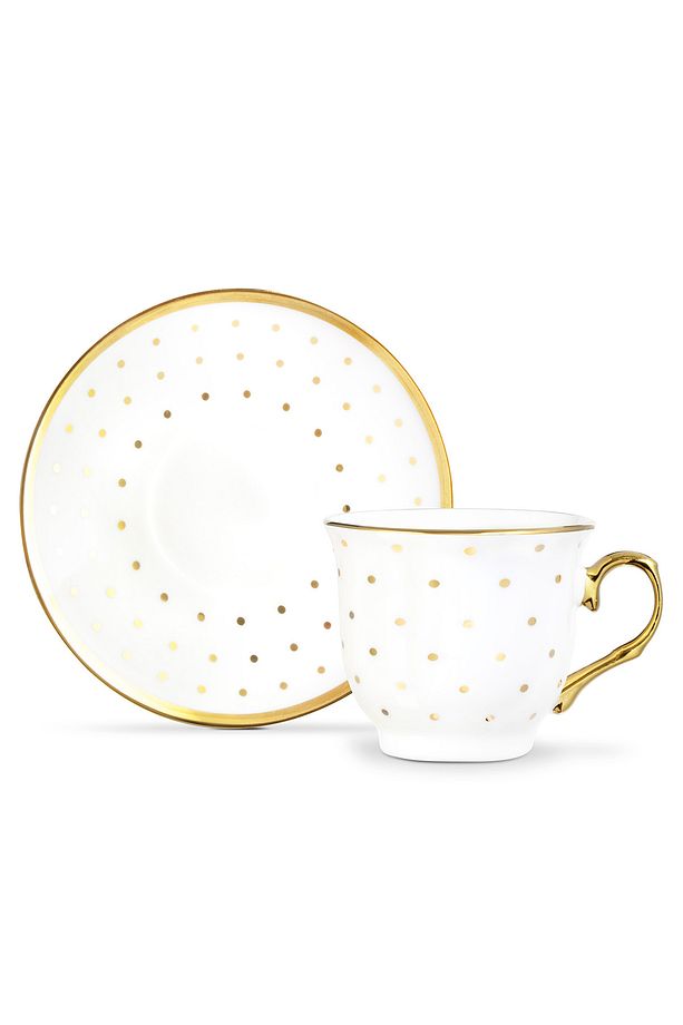 Carine 4'lü Kahve Fincan Takımı - Renkli - 90 ml - 2