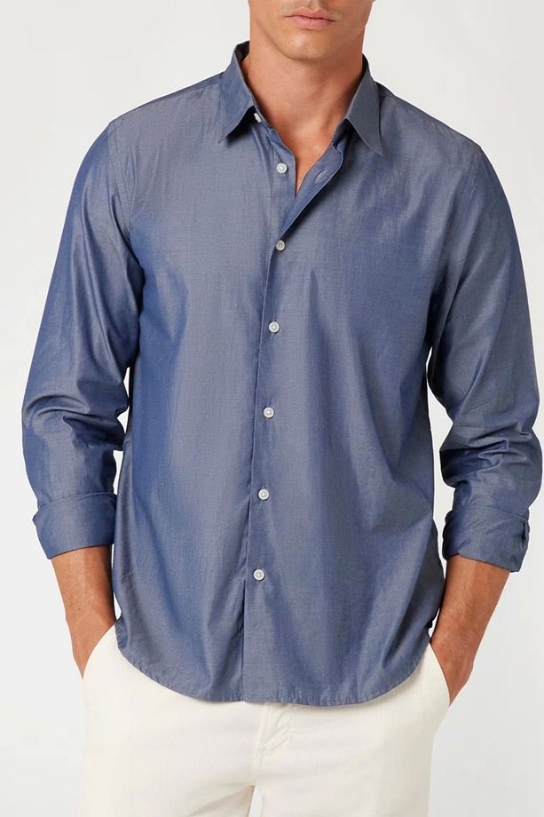 Ls Soft Chambray Shı Erkek Mavi Gömlek M4bh66wgm80-fb7b - 4