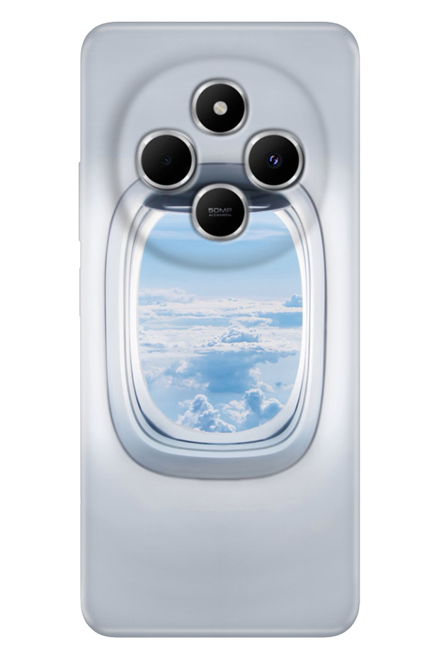 Xiaomi Redmi 14C 6.88" Case Pattern Printed Silicone Airplane Window