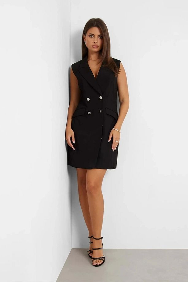 Sl Donatella Blazer Kadın Siyah Elbise W4yk25kbjp2-jblk - 1