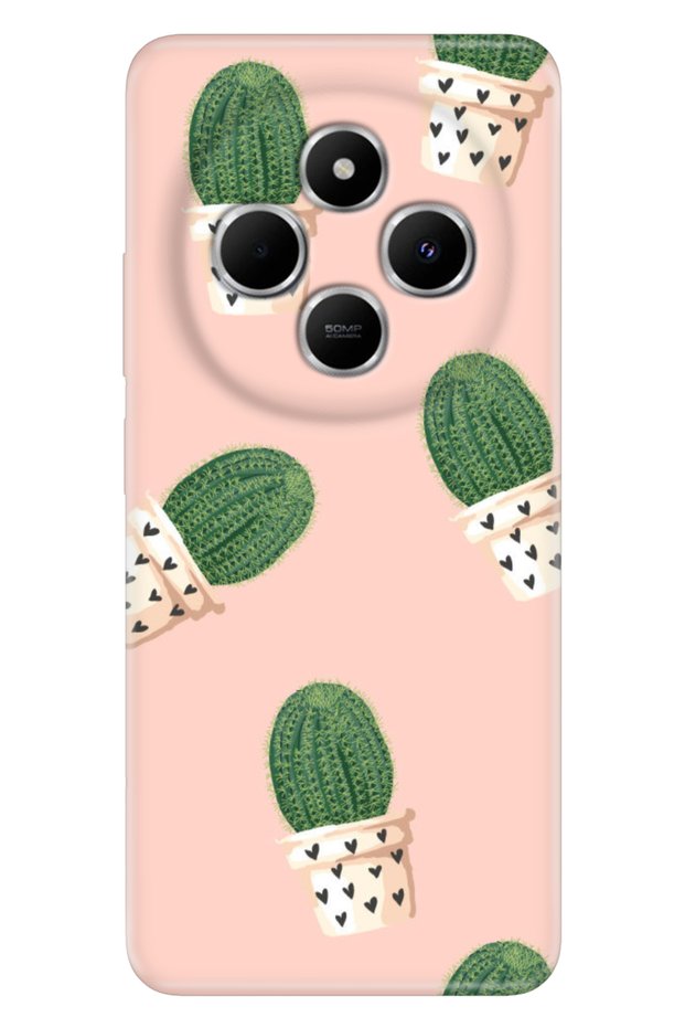 Xiaomi Redmi 14C 6.88" Case Patterned Printed Silicone Cactus