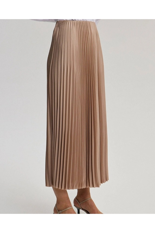 Set of 2 Unlined Skirts - Grey Beige and Mink Color - 2 Skirts Come Together - 4