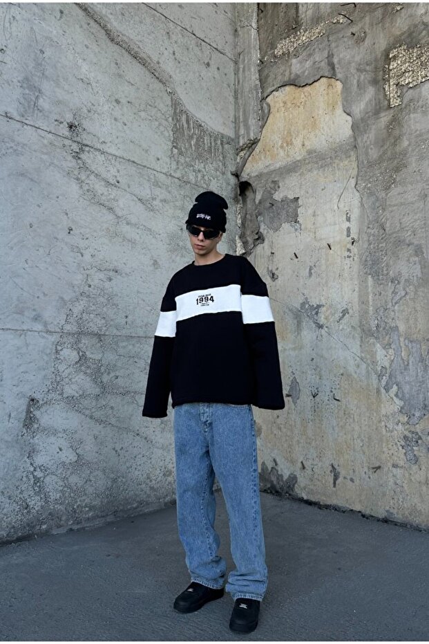 Бродиран суитшърт Patchwork 1994 - 4