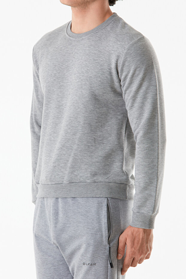 3 İplik Basic Bisiklet Yaka Sweatshirt - 7