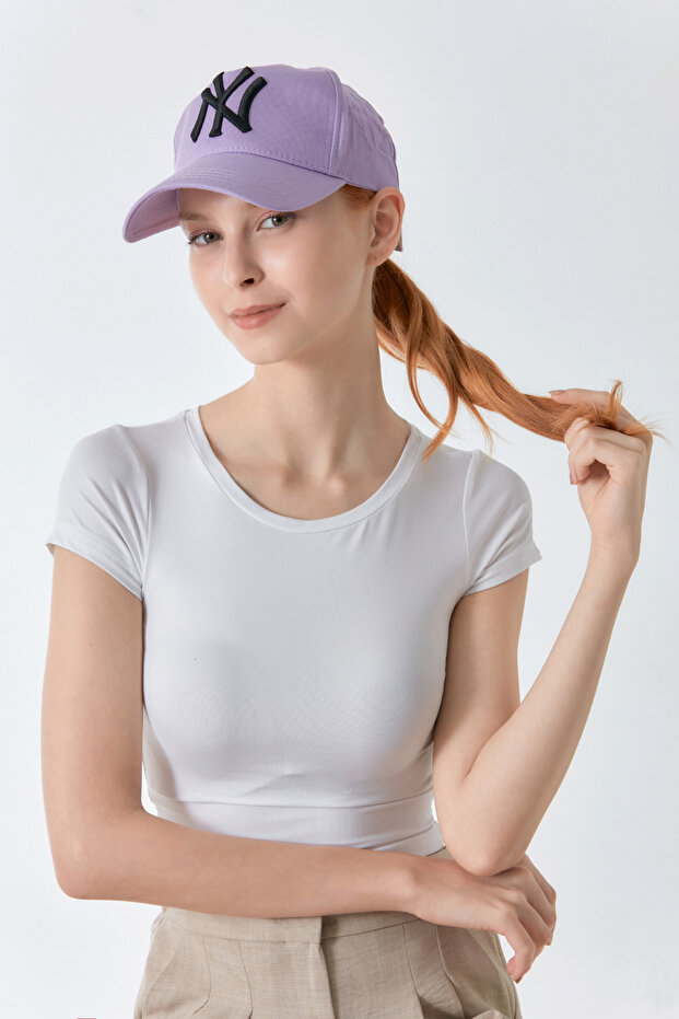 NY Embroidered Adjustable Back Cap Hat - 2