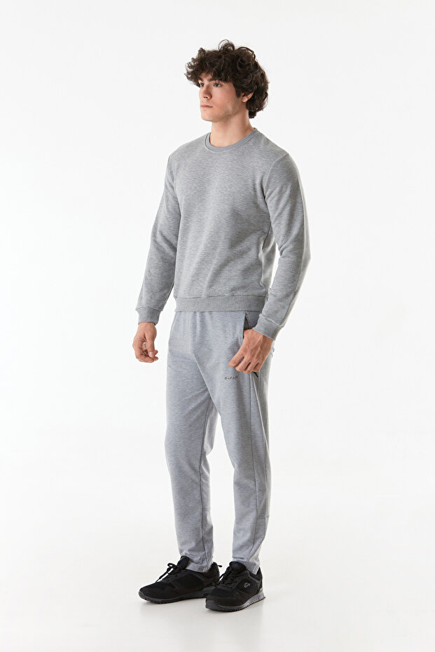 3 İplik Basic Bisiklet Yaka Sweatshirt - 5