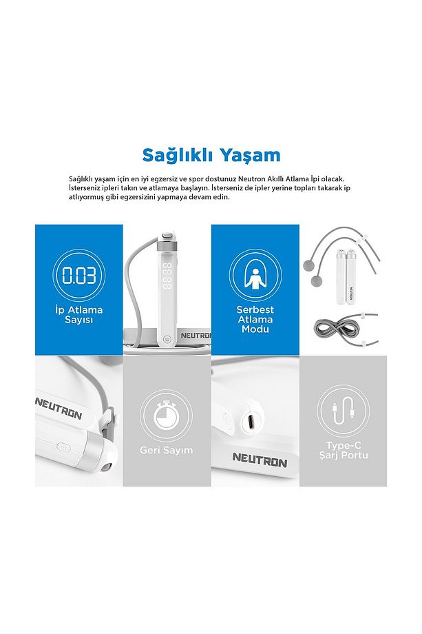 Bluetoothlu Akıllı Atlama İpi NTL-0008 - 3