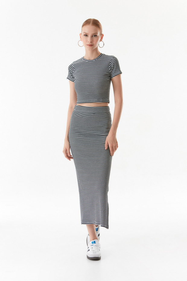 Crop Striped Set - 3