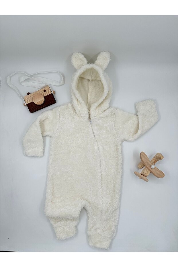 Premium Wellsoft Peluş Unisex Peluş Bebek Ayıcık Tulum - 4