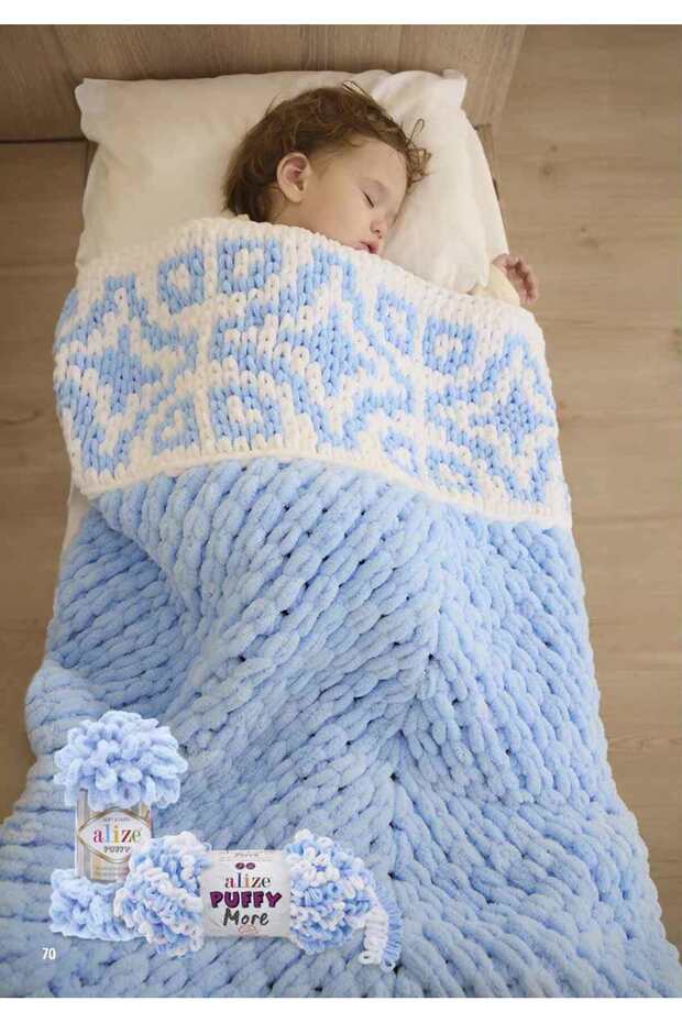 Pack of 5 Puffy Color Lavender Pink Knitting Yarn - 100Gr 9Mt Finger Knitting Yarn - 8