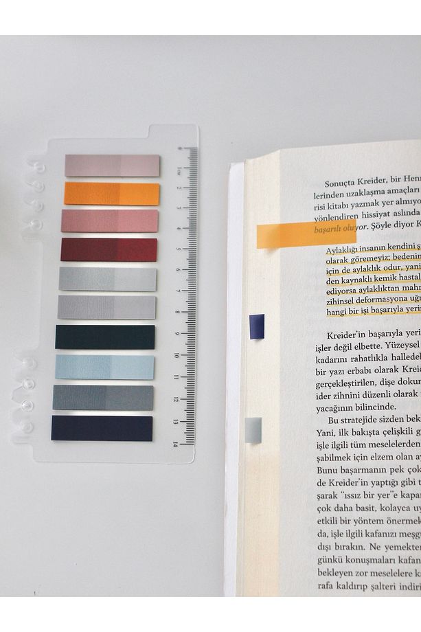 İşaretleme Post-it Koyu Renkler / Postit / Cetvelli Yapışkanlı Yer Imleci - 2