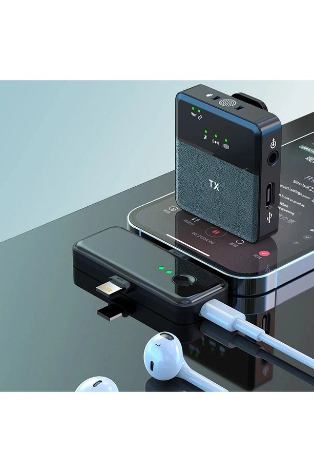 SX31 Kablosuz Yaka Mikrofonu 3 in1 Iphone type-c ve Jack Uyumlu Gürültü Azaltma Özellikli - 4