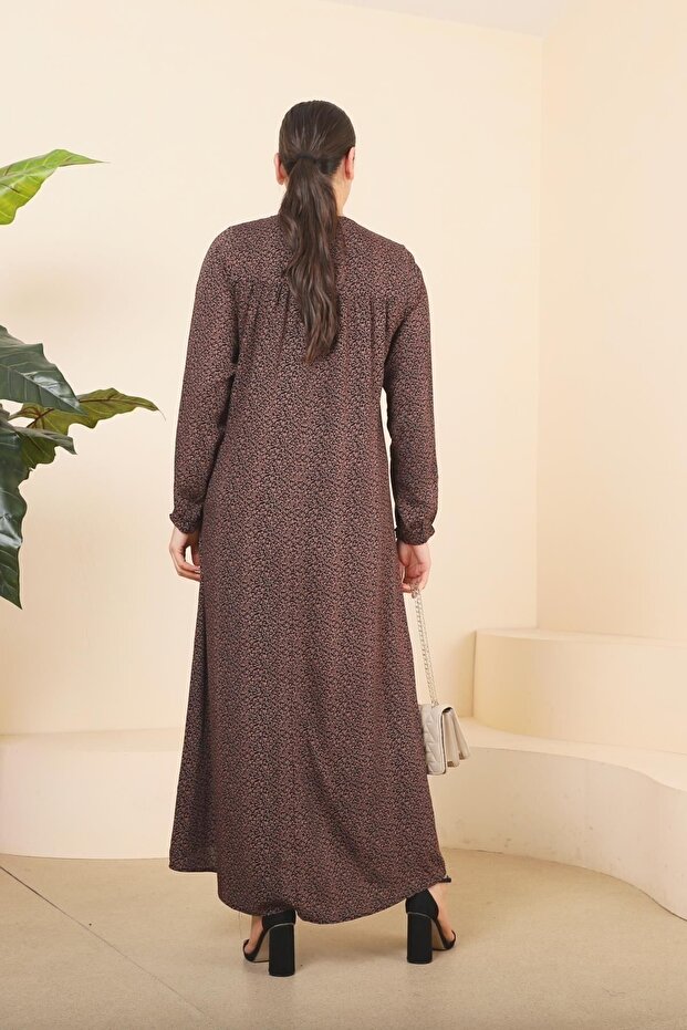 Rochie lungă de damă, cu model crocant, mărime mare - 7