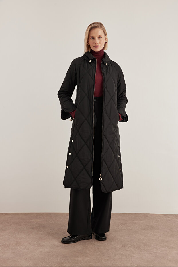 10083111 Gömlek Yaka Mont - 2