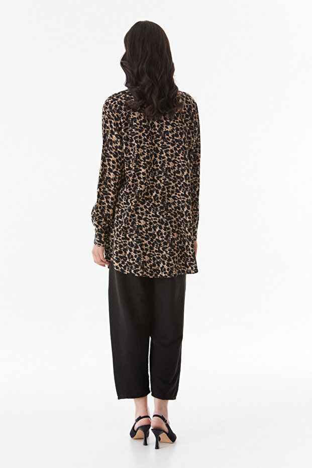 Fullamodest Leopard Pattern Large Size Palazzo Set - 4