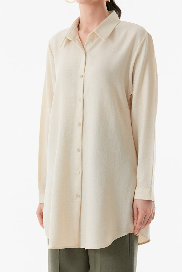 Large Size Basic Long Sleeve Shirt - 6