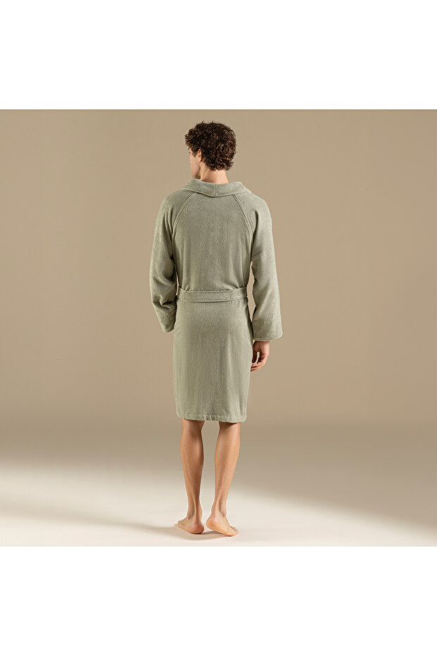 رداء حمام سادة للجنسين أخضر فاتح - 7
