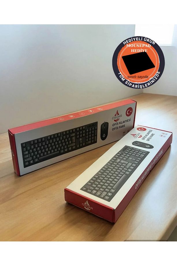 Kablolu Klavye Ve Mouse Set Türkçe Q Klavye - 1