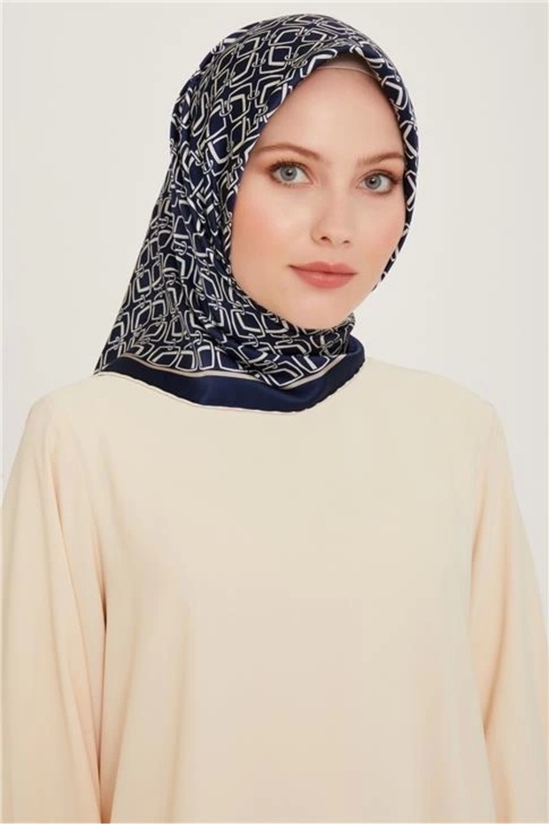 وشاح حرير سيرا نقي كلاسيكي منقوش 9248D 80 81