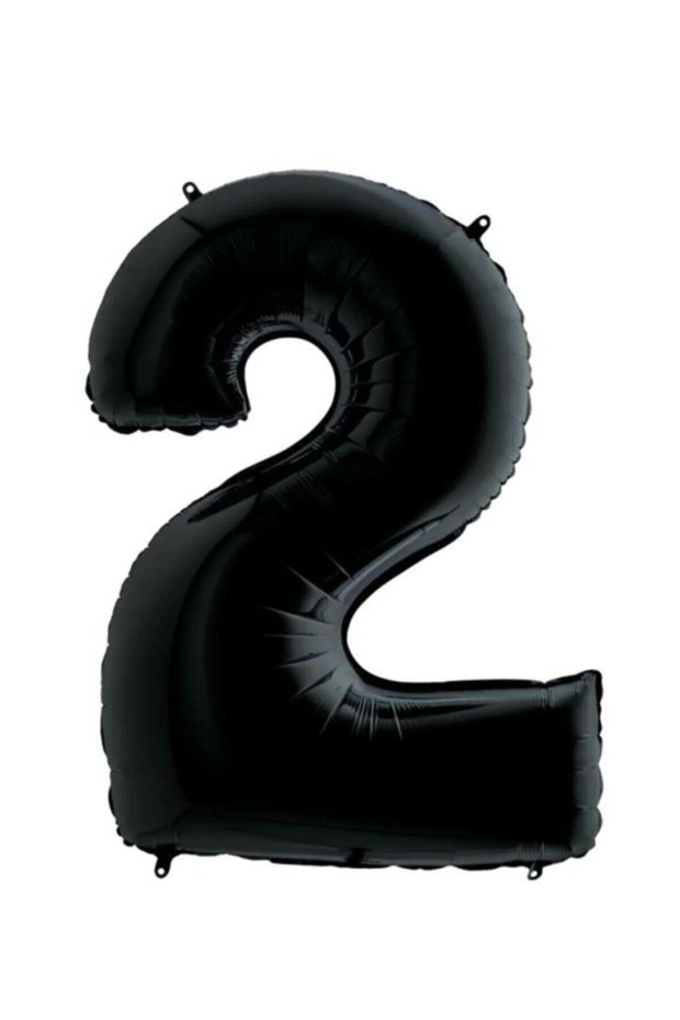 34 inch 2 Black Color Number Foil Balloon