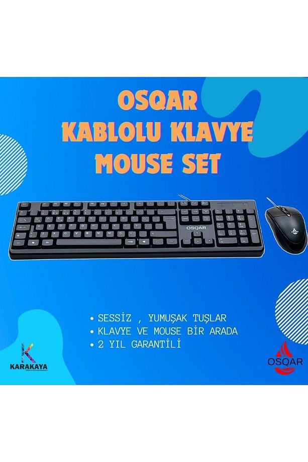 Kablolu Klavye Ve Mouse Set Türkçe Q Klavye - 6