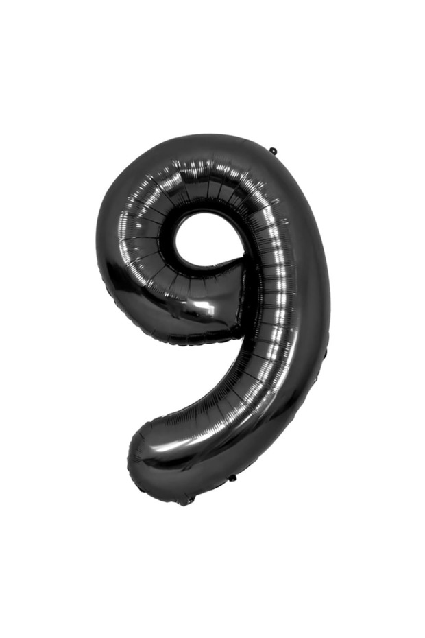 34 inch 9 Black Color Number Foil Balloon