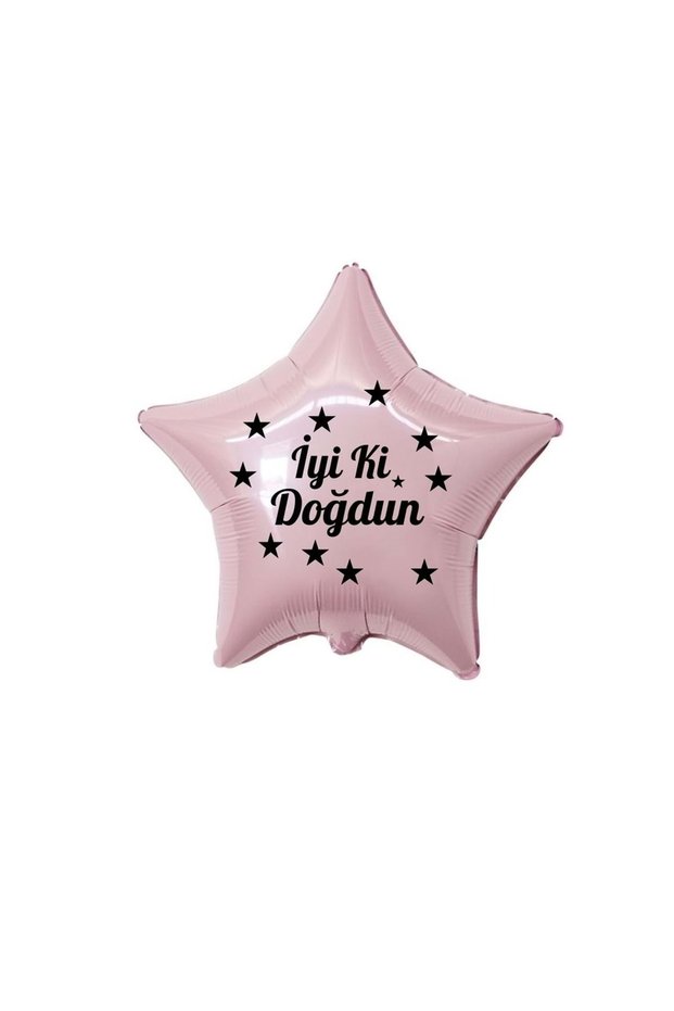 18 Inch Pink Color Star Figured Happy Birthday Themed Star Foil Balloon