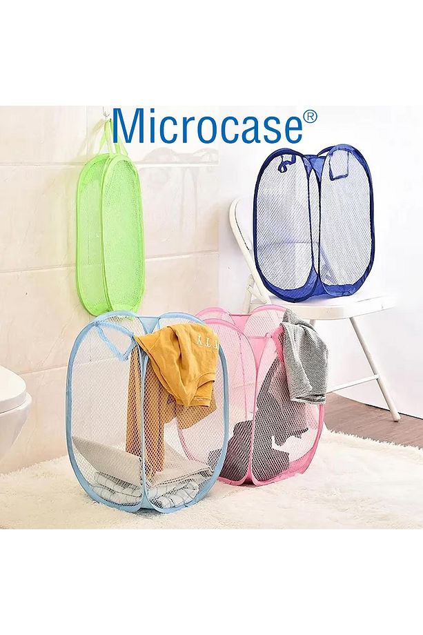Microcase Çok Amaçlı Katlanabilir File Çamaşır Sepeti - AL4699 - 2