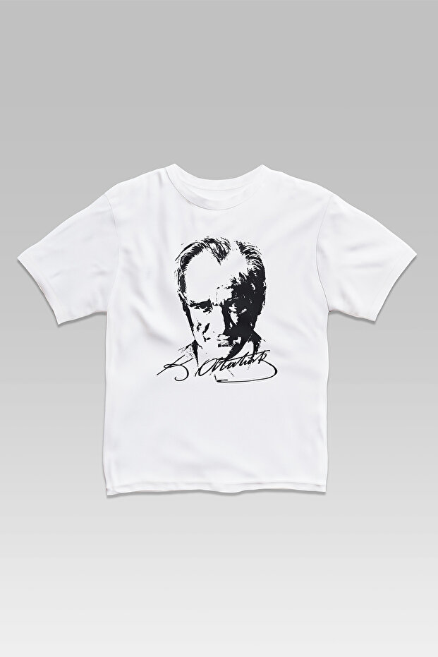 Unisex 23 April 29 October 10 November 19 May Show Costume Ataturk Printed Red Short Sleeve T-Shirt
