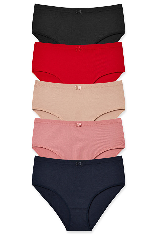 5-Piece Camisole High Waist Large Size Women's Panties