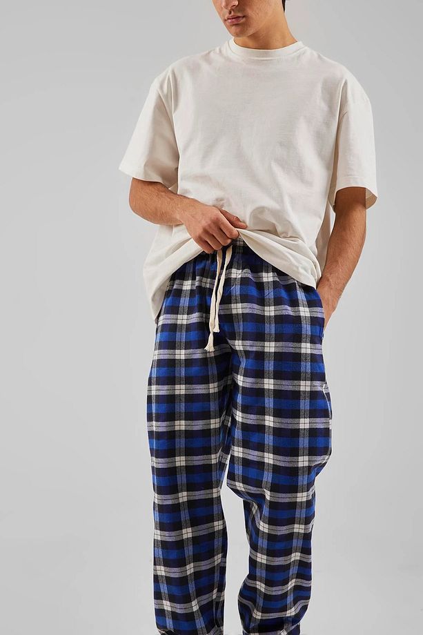 Ekose Desen Bel Lastikli Pijama Eşofman altı - 3