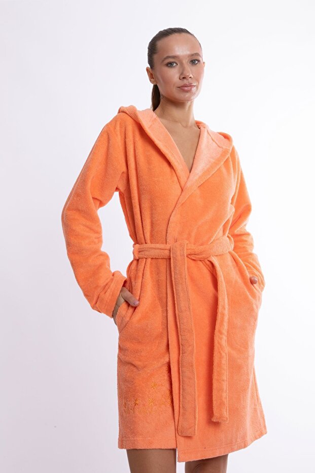 Lüks Bambu Kapşonlu Bornoz Mini - 8