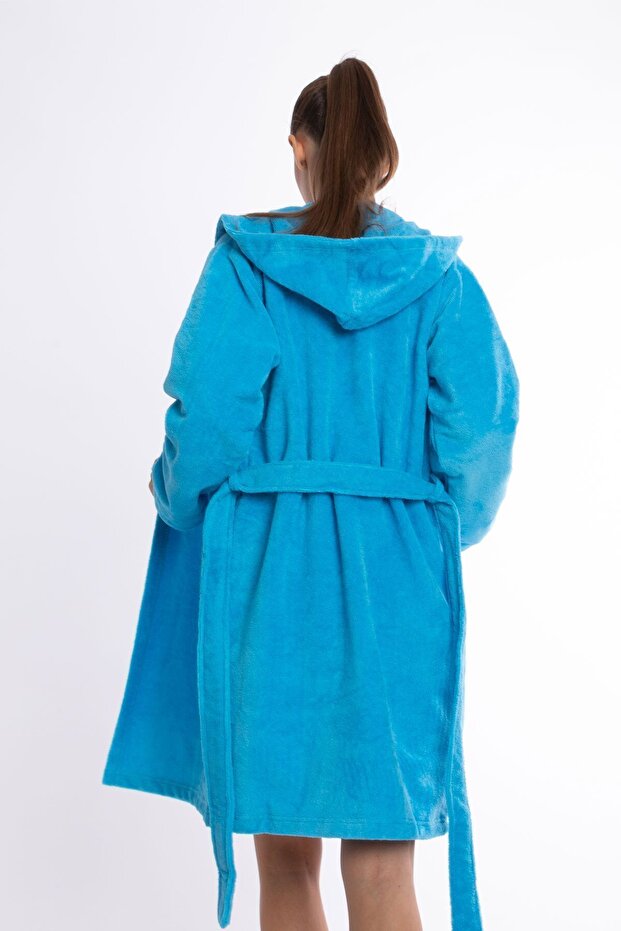 Lüks Bambu Kapşonlu Bornoz Mini - 9