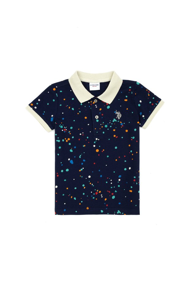 Boy's Navy Blue Polo Neck T-Shirt 50278154-Vr033